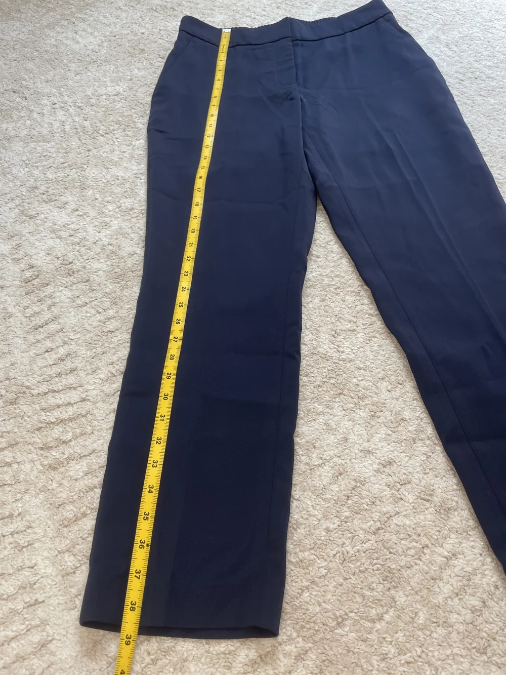 Quince NWT Navy Straight-Leg Tailored Trousers Size 10